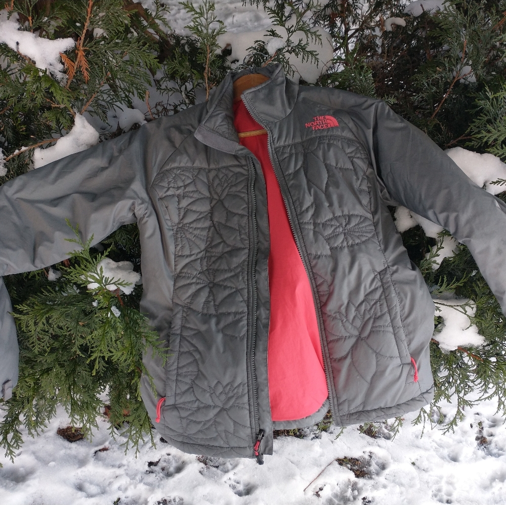 RARE North Face lotus flower jacket gray size Small